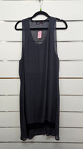 Cherry Blasko Dark Grey Sleeveless Chiffon Slip Dress - 12