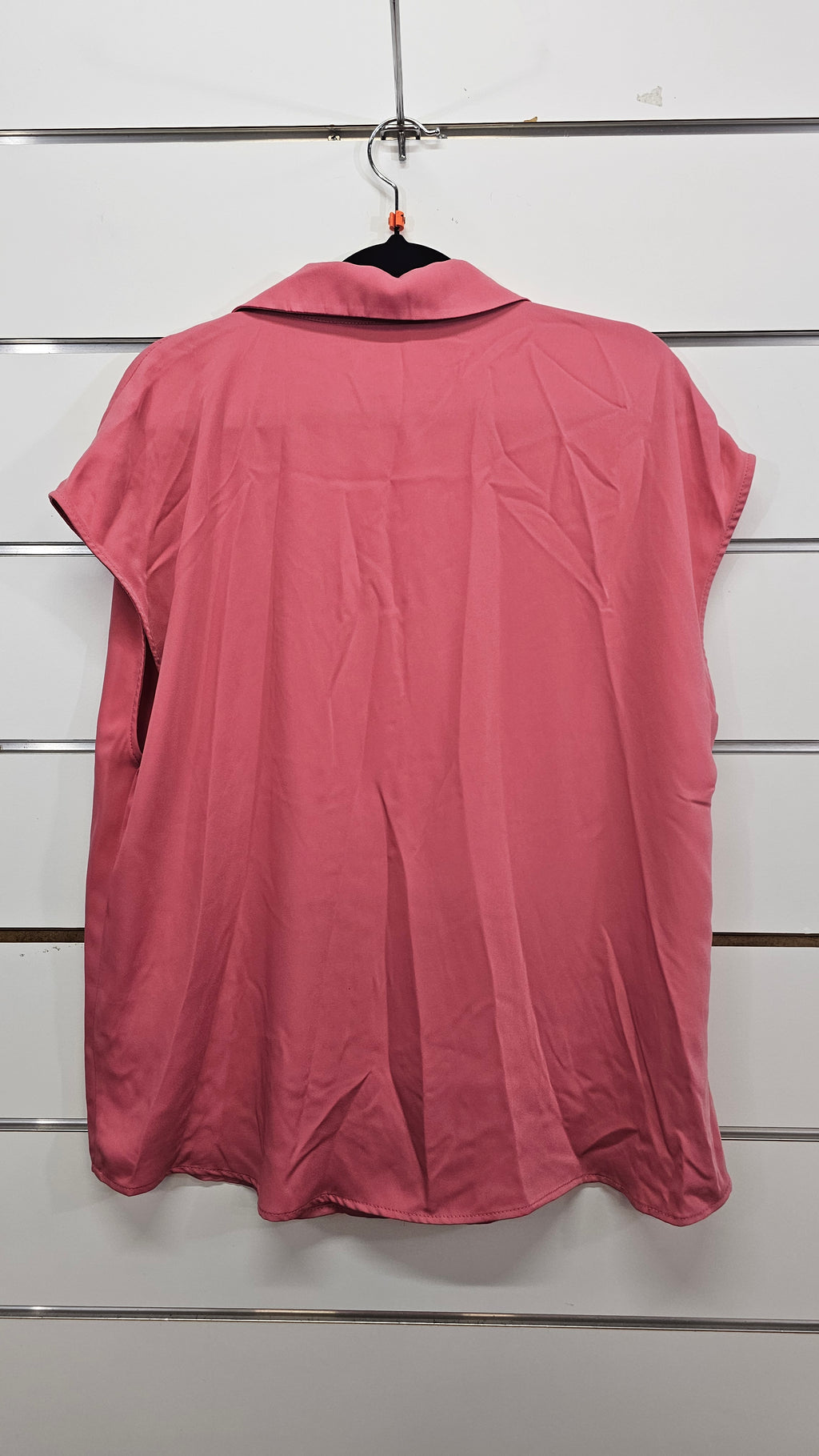 Jacqui E Pink Sleeveless Button Blouse - 14
