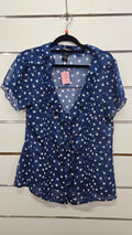 Emerge Blue Chiffon Blouse - 14