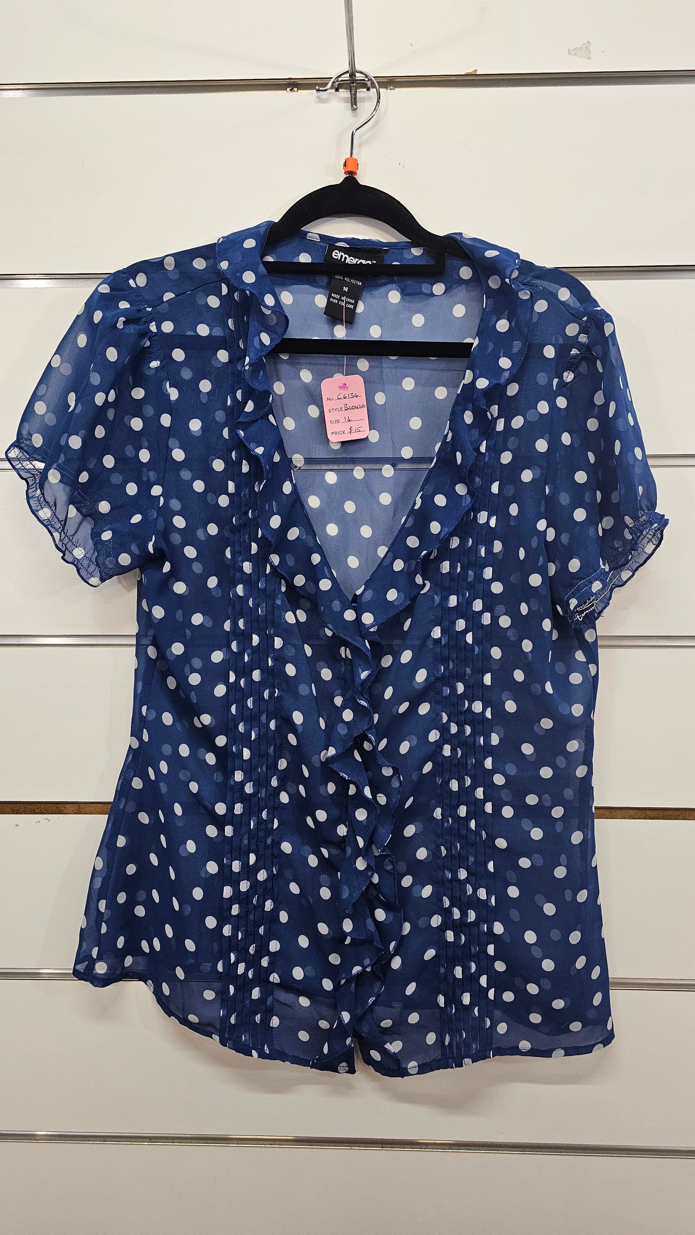 Emerge Blue Chiffon Blouse - 14