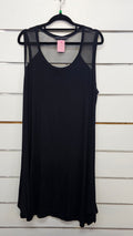 Paula Ryan Black Dress with Sheer Inserts - XL