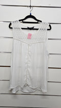Whistle White Singlet with Lace - 18