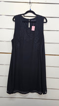 Whistle Black Sleeveless Chiffon Dress - 18