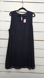Whistle Black Sleeveless Chiffon Dress - 18