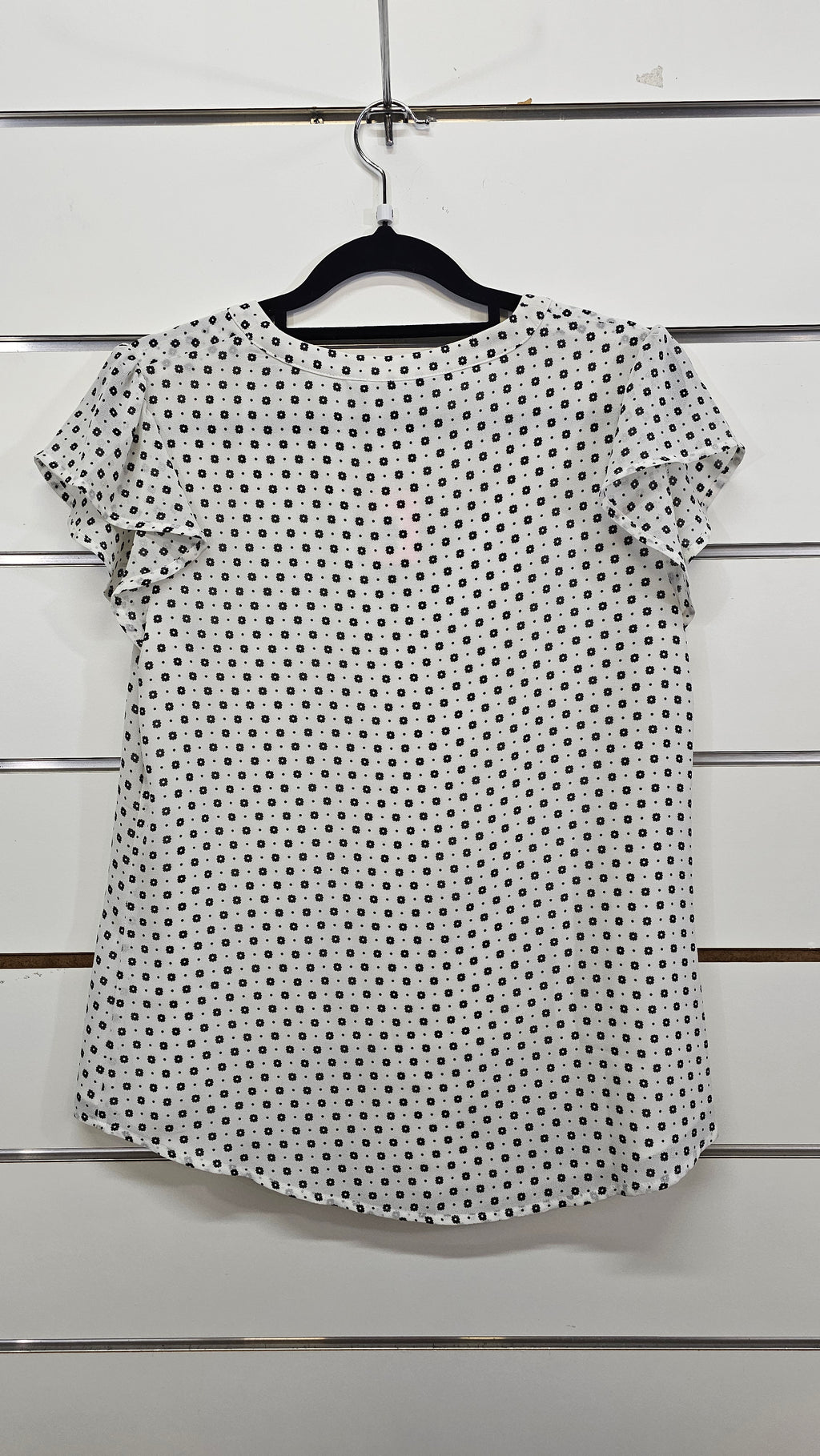 Jacqui E B/W Short Sleeve Blouse - 8