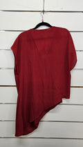 Ricochet Rusty Red Chiffon Top - 10