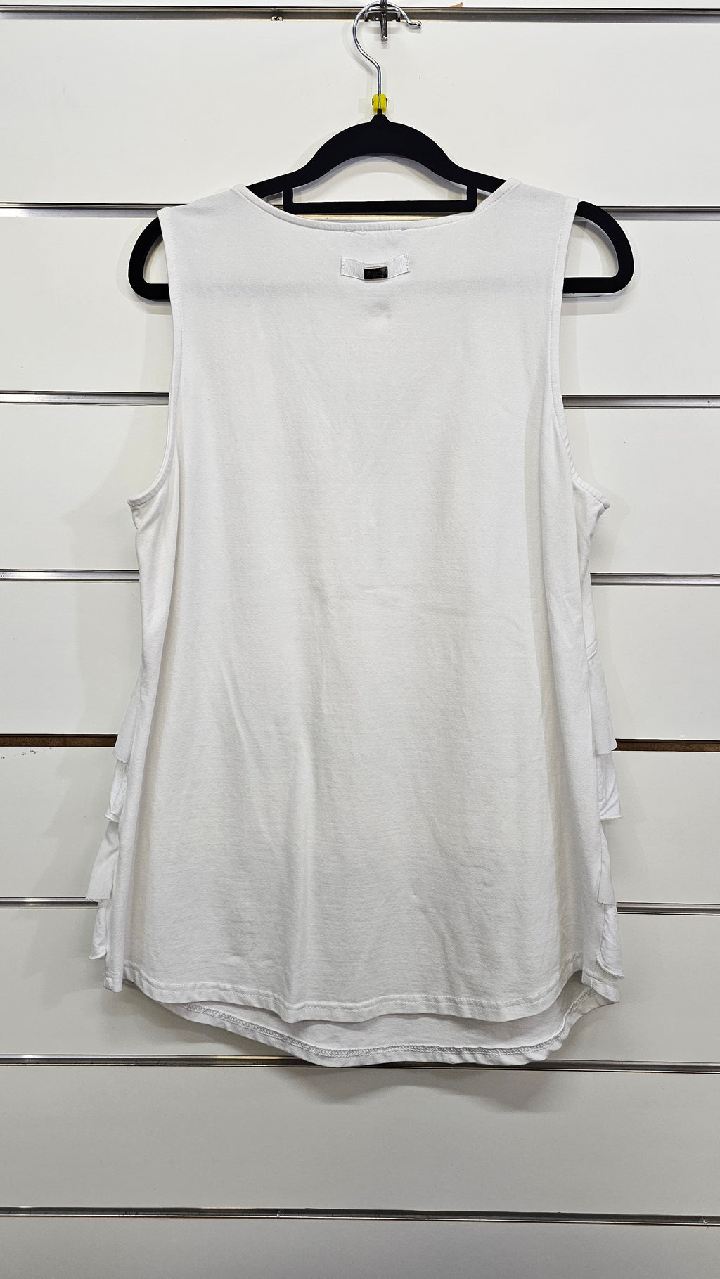 Jet Blonde White Layered Tank Top with Zip - 16