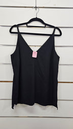 White Black Black Lined Singlet - M