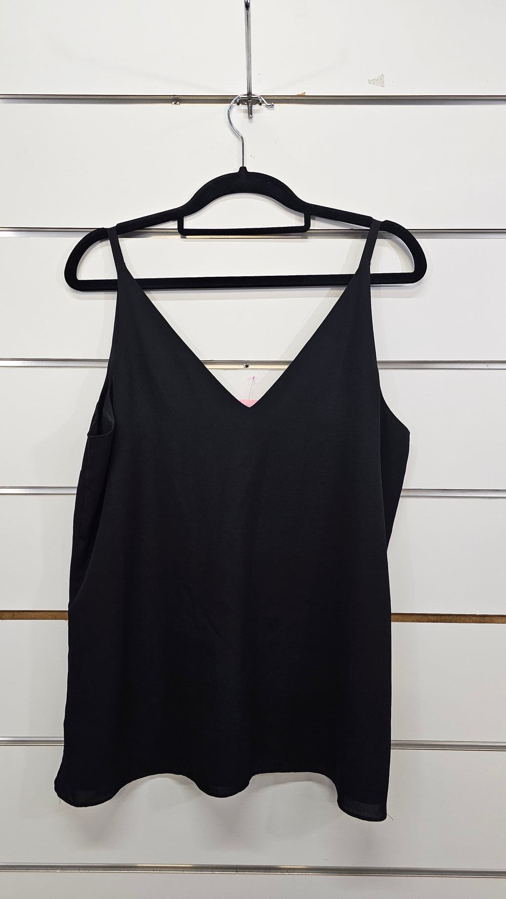 White Black Black Lined Singlet - M