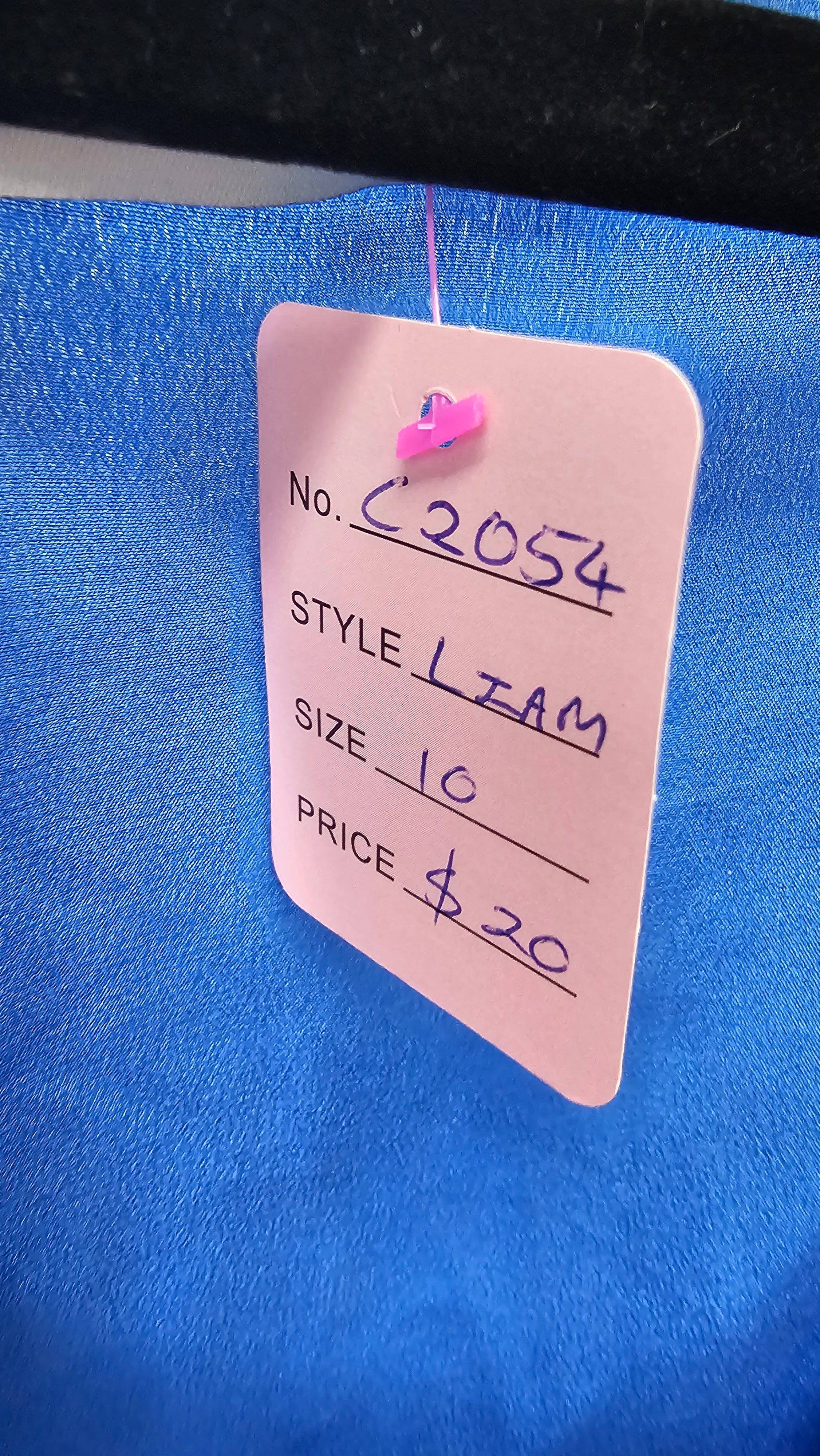 Liam Blue Short Sleeve Wrap Dress 100% Silk - 10