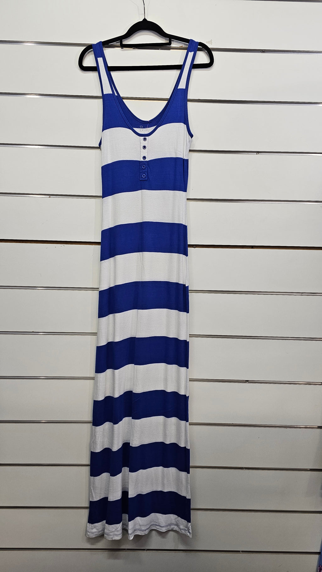 Belly Blue Long Blue & white striped dress