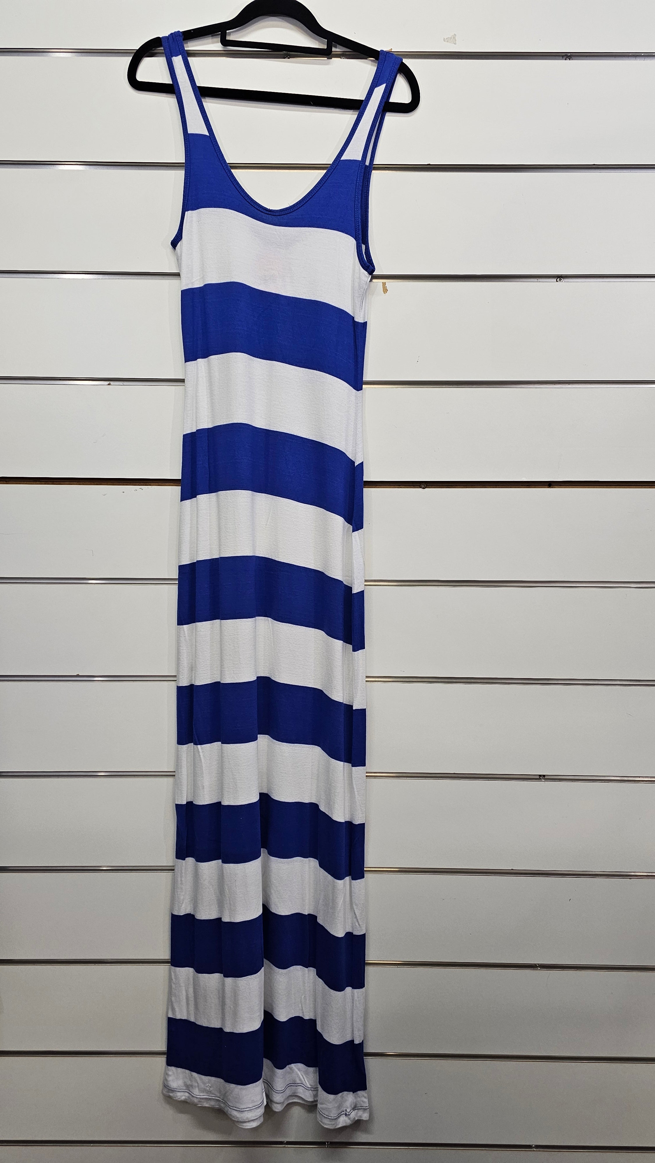 Belly Blue Long Blue & white striped dress