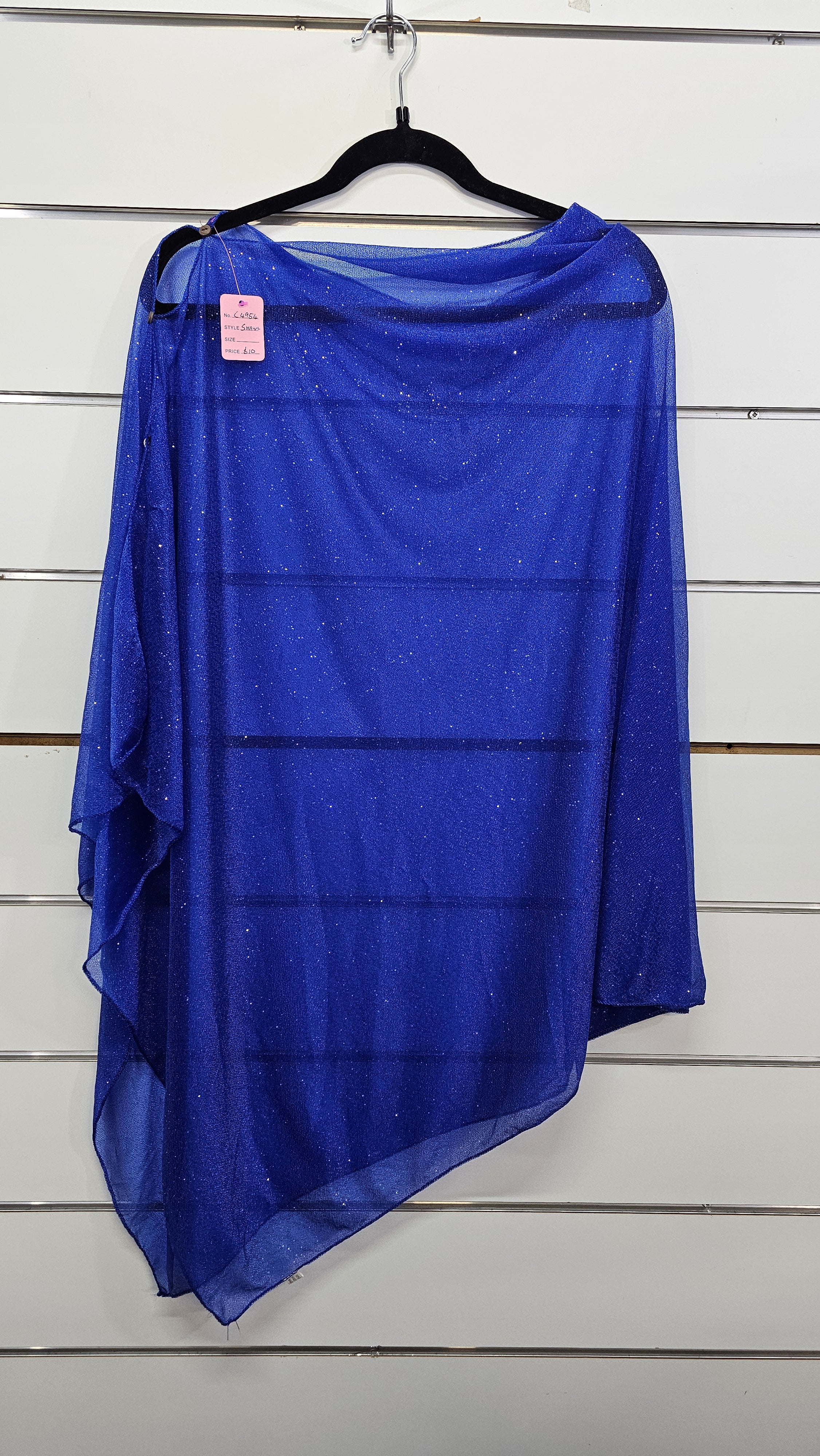 Royal Blue Shawl with glitter