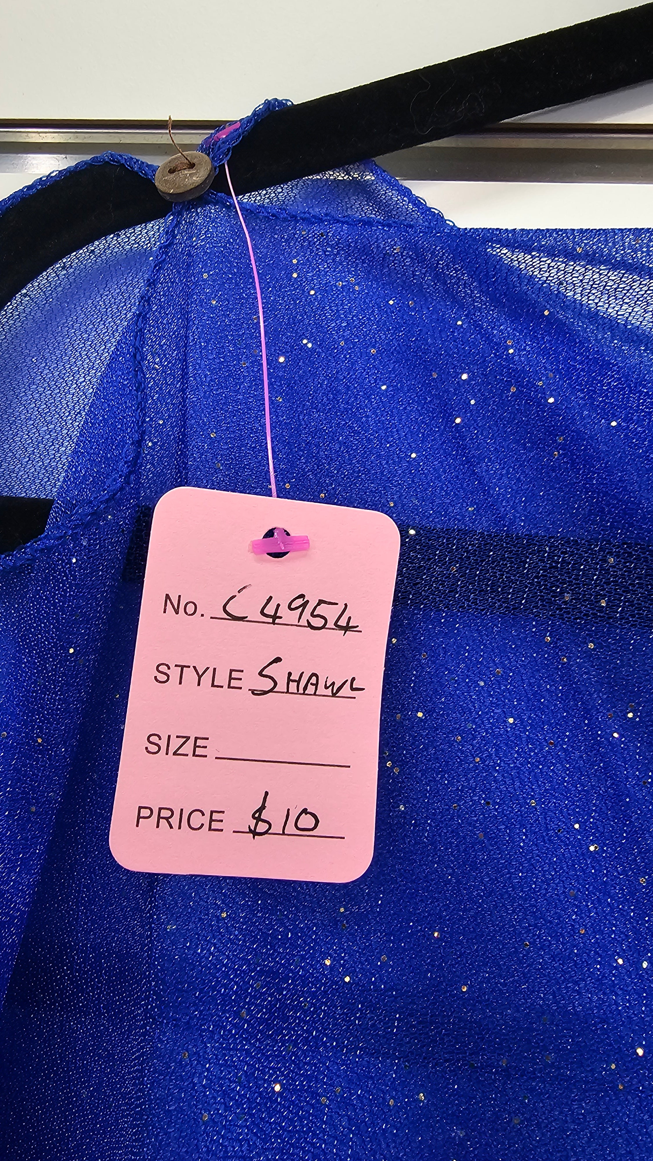 Royal Blue Shawl with glitter
