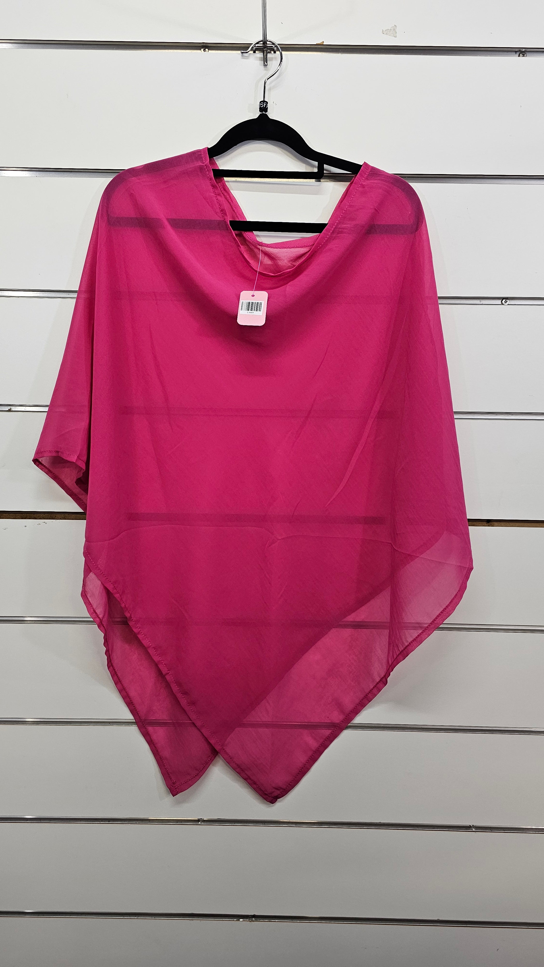 Hot Pink Chiffon Over top