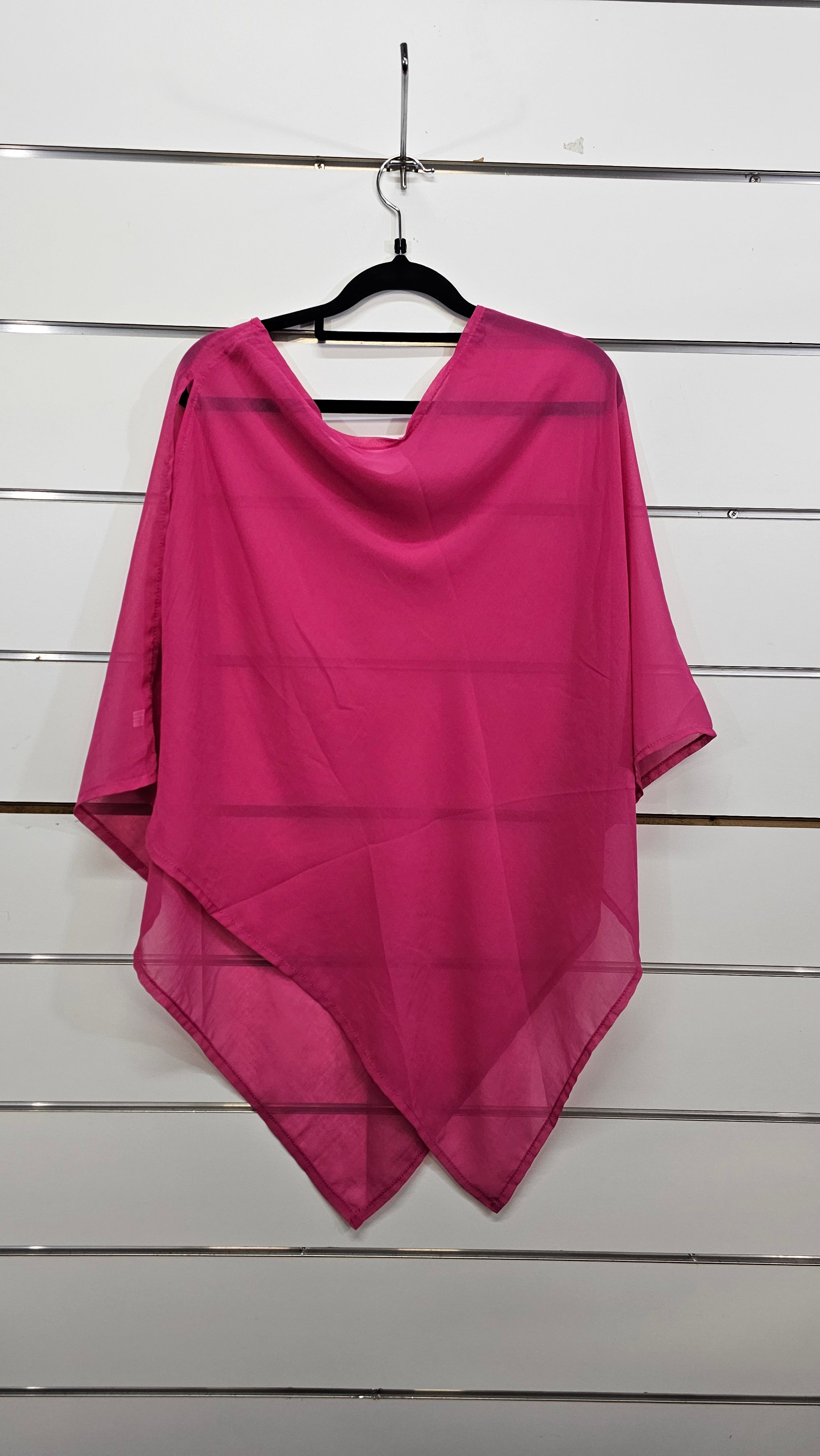 Hot Pink Chiffon Over top