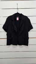 Merric Black Cap Sleeve Blazer - 18