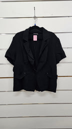 Merric Black Cap Sleeve Blazer - 18
