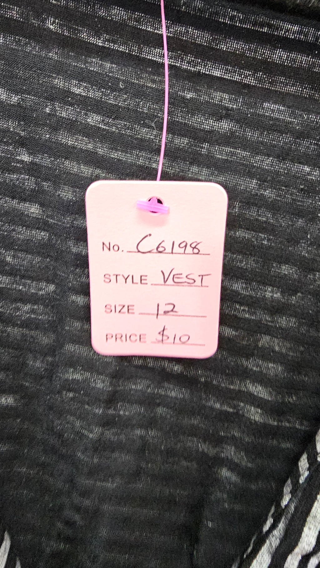 Scarlett B&W Stripe Vest - 12