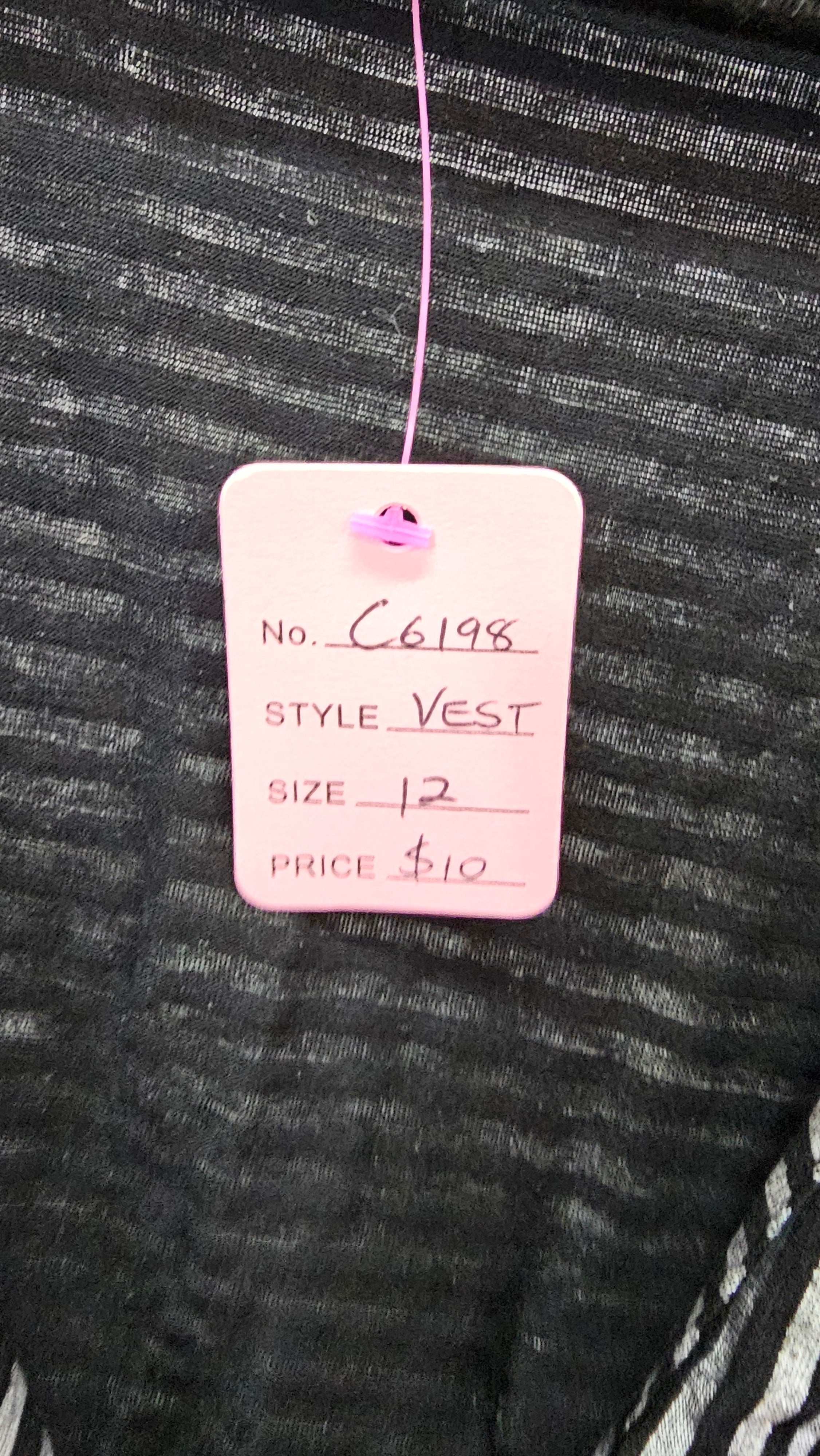 Scarlett B&W Stripe Vest - 12