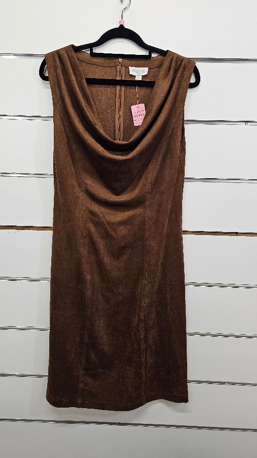 Queenspark Brown Suede dress - 10