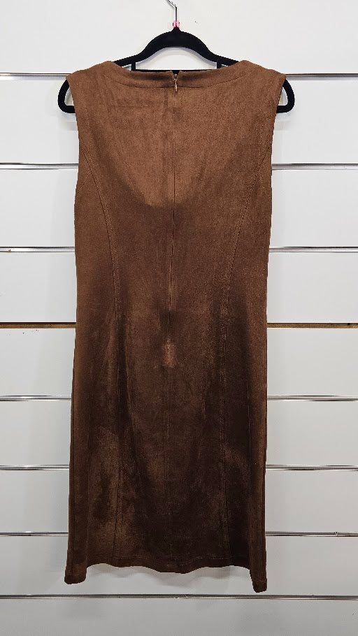 Queenspark Brown Suede dress - 10