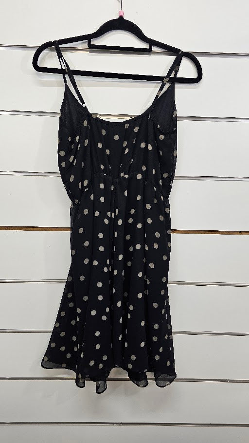 Pagani Black/Spots Strappy Short Chiffon Dress - 10