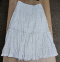 Whistle White Shirred Cotton Skirt - 18