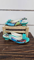 Katie N Me Cyan Bow Peeptoe Sandal - 35