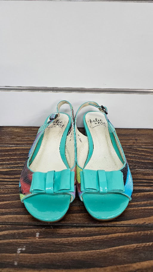 Katie N Me Cyan Bow Peeptoe Sandal - 35