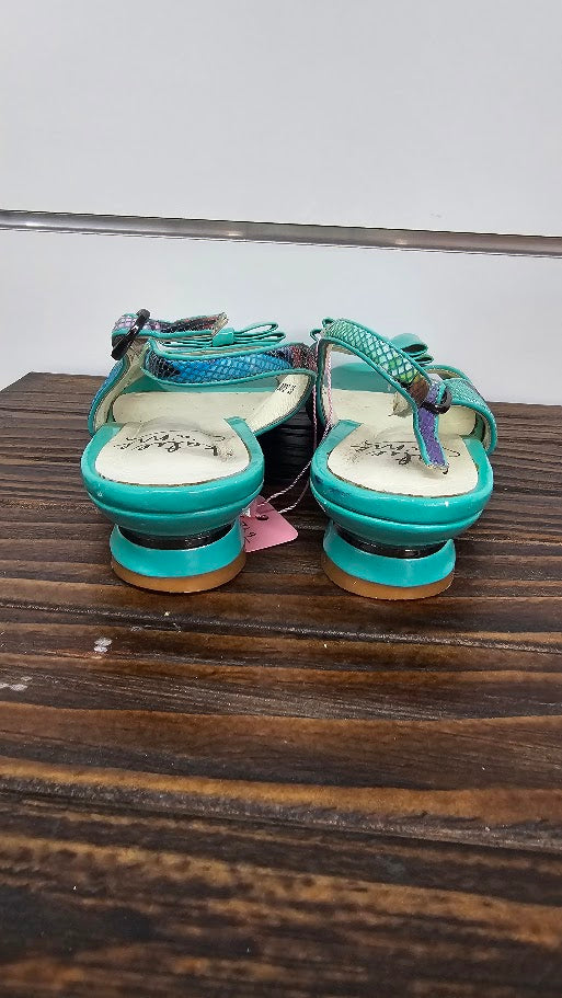 Katie N Me Cyan Bow Peeptoe Sandal - 35