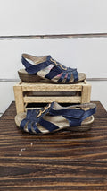 BareTraps Navy Blue Velcro Sandal - 36