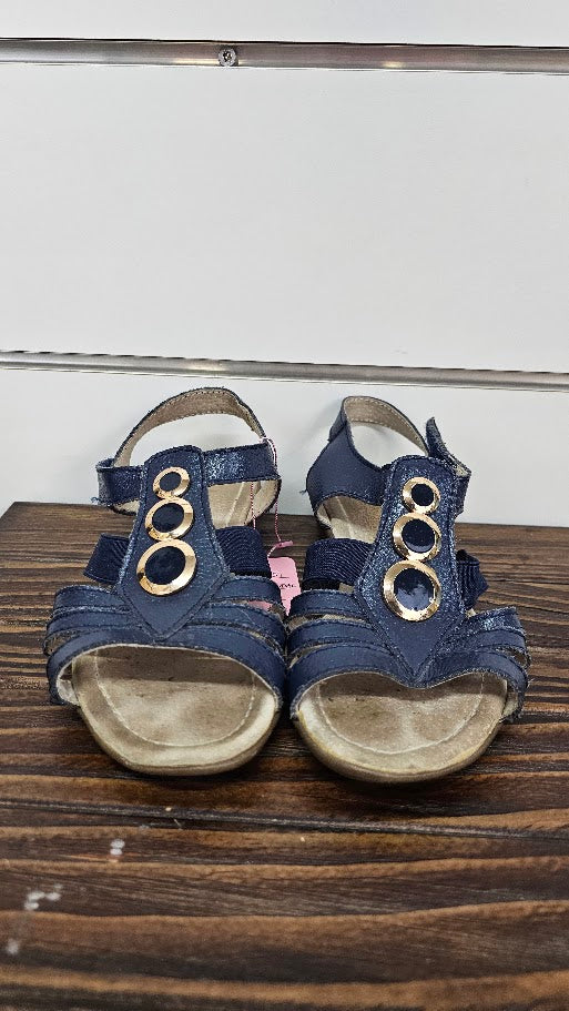 BareTraps Navy Blue Velcro Sandal - 36