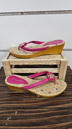 Floche Pink Wedge Heel Sandal - 5