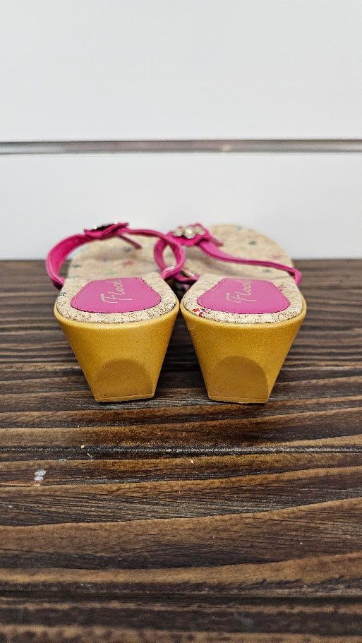 Floche Pink Wedge Heel Sandal - 5