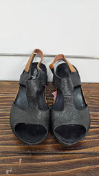 Effegie Black/Brown Wedge Sandal - 37