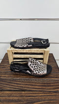 Valeria Grossi Grey/Black Flat Sandal - 5