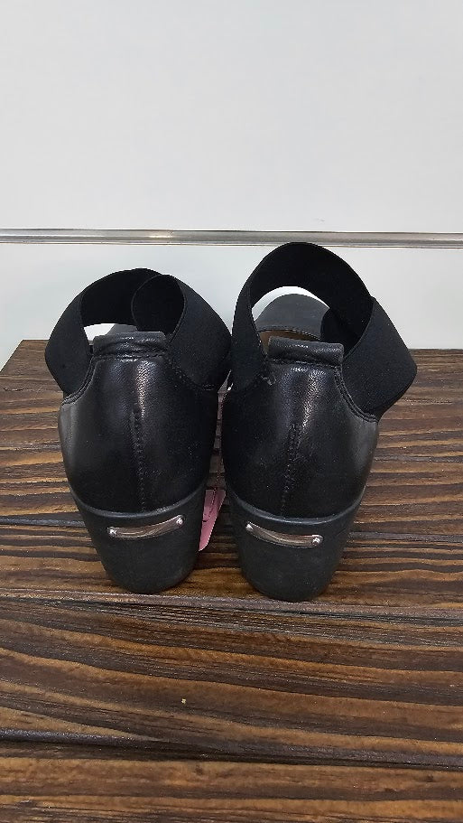 Nu by Neo Black Wedge Heel Closed Toe Shoe - 36