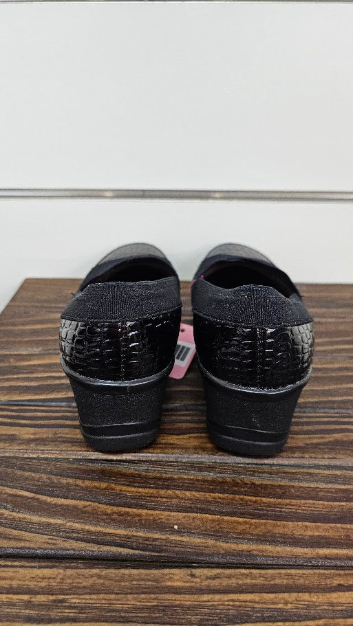 Hush Puppies Black Wedge Heel Loafer - 36