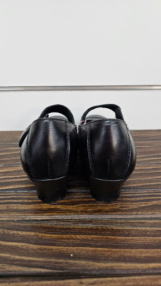 Django & Juliette Black Block Heel Strap Shoe - 36