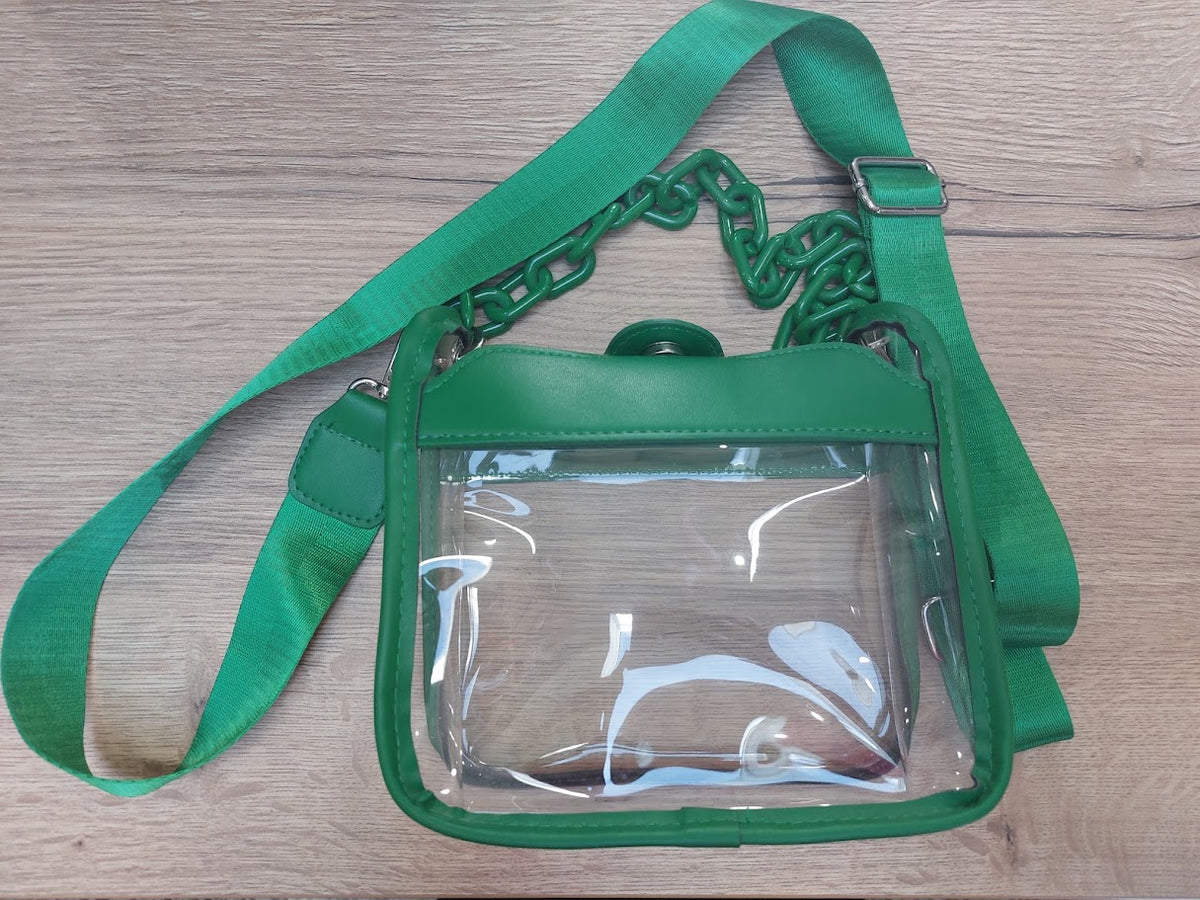 Temu Green Clear Handbag
