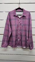Purple/Pink Plaid Button Up Shirt - L