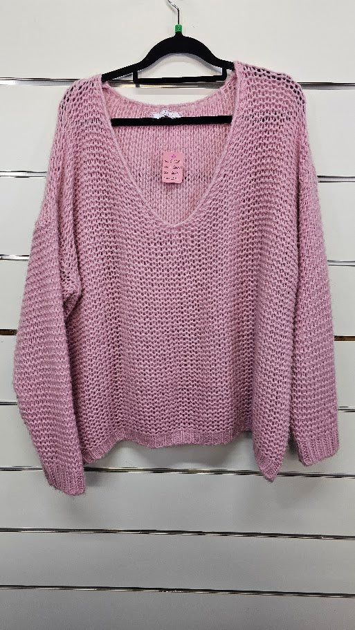 Pink Knitted Jumper - 2XL