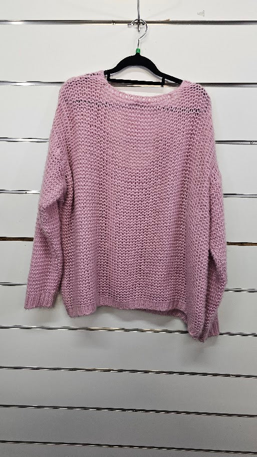 Pink Knitted Jumper - 2XL