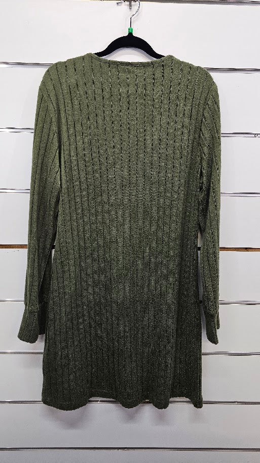 Avo Green V-Neck Long Sleeve Tunic - XL