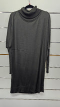 FOIL Deep Green Merino Cowl Neck Tunic - S