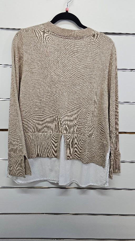 FOIL Sand Knit Long Sleeve Jumper - S