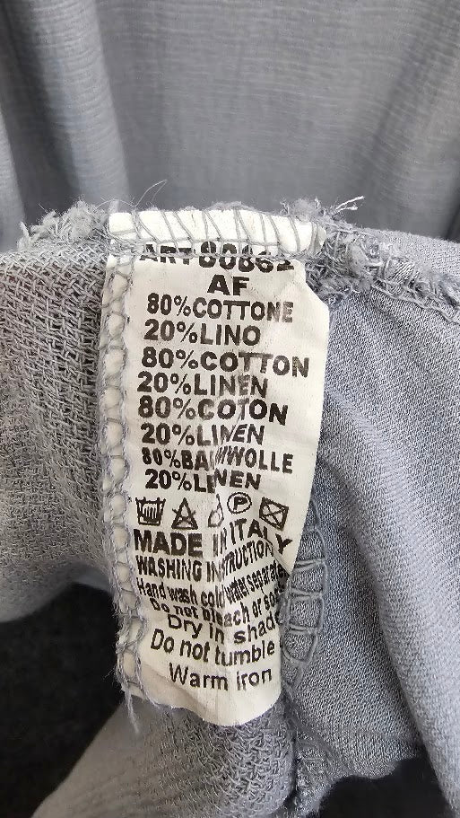 Wednesday Lulu Grey Linen Cotton Long Cardi - OSFA