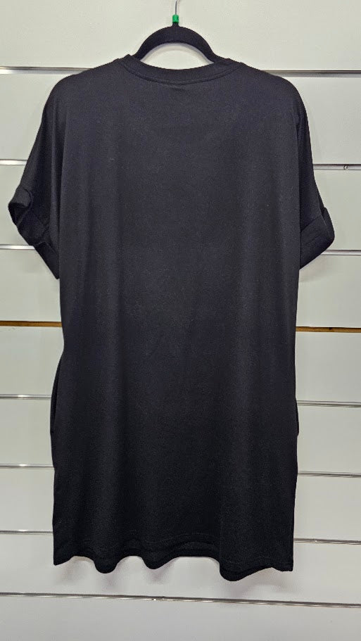 Black Queen Bee T-Shirt Dress - XL