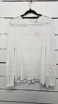 Leila Luca White Lace Detail Cotton Blouse - 12